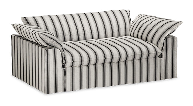 HKliving Hoes voor Bank Nomad Rocco stof, 204cm - Chalkstripe
