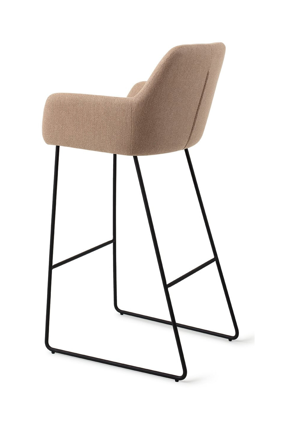 Jesper Home Barkruk 'Hiroo' Slide Black, kleur Whisper Wheat (zithoogte 75cm)