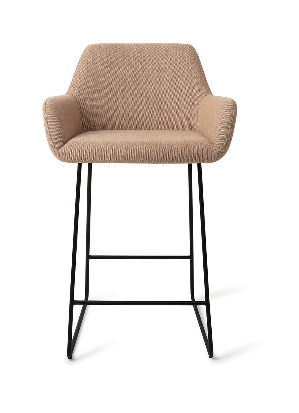 Jesper Home Barkruk 'Hiroo' Slide Black, kleur Whisper Wheat (zithoogte 67cm)