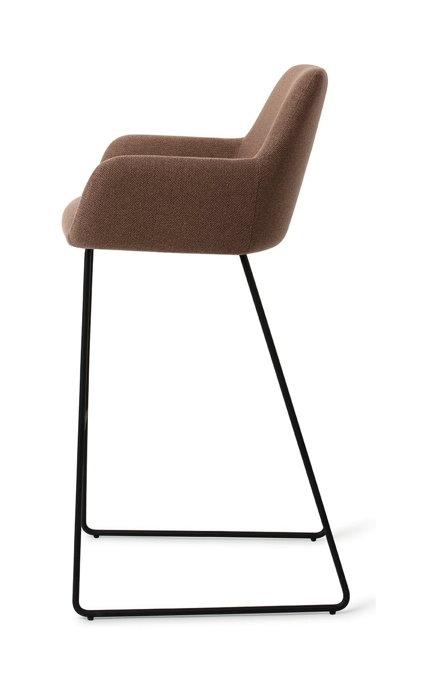 Jesper Home Barkruk 'Hiroo' Slide Black, kleur Rustic Rye (zithoogte 75cm)