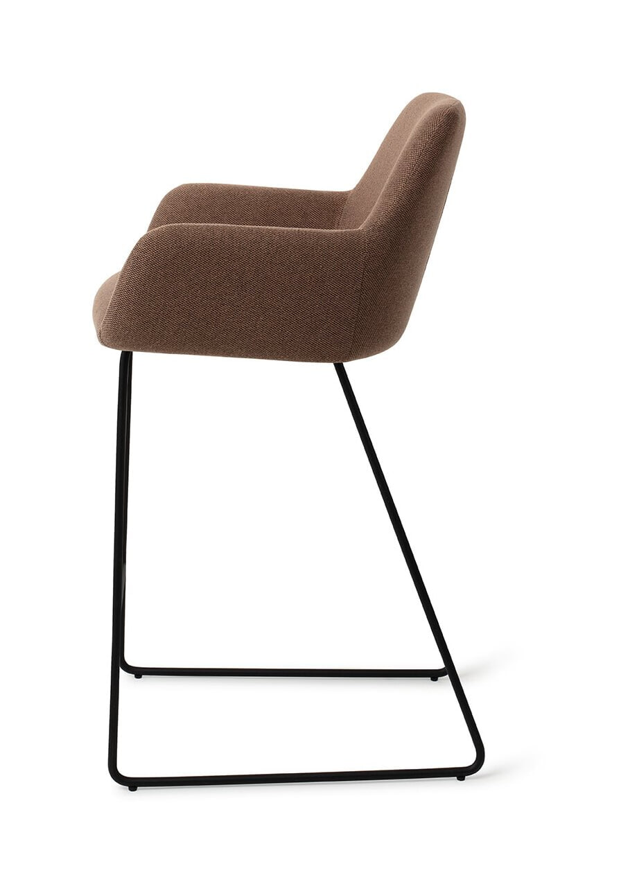 Jesper Home Barkruk 'Hiroo' Slide Black, kleur Rustic Rye (zithoogte 65cm)