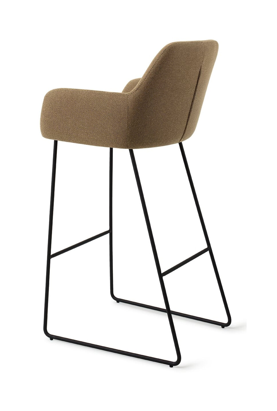 Jesper Home Barkruk 'Hiroo' Slide Black, kleur Willow (zithoogte 75cm)