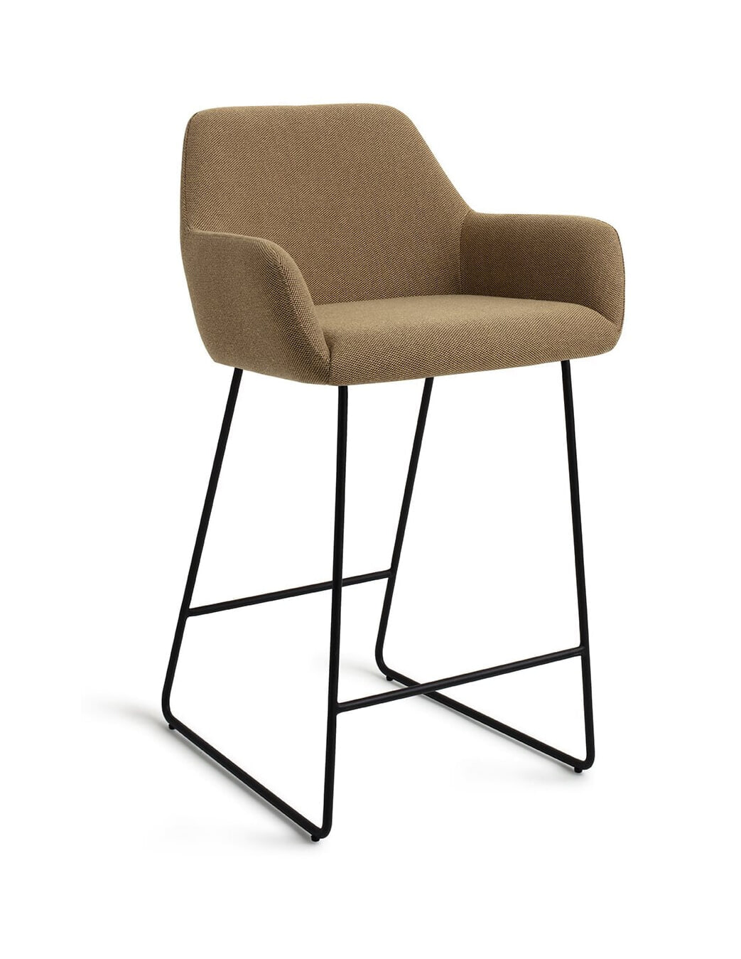 Jesper Home Barkruk 'Hiroo' Slide Black, kleur Willow (zithoogte 67cm)