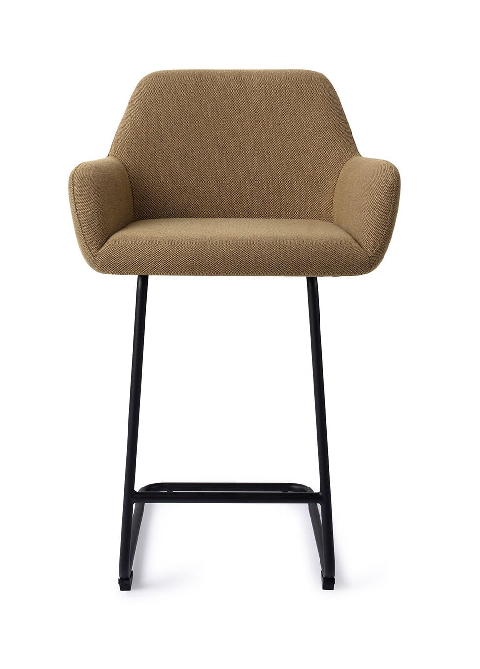 Jesper Home Barkruk 'Hiroo' Arch Black, kleur Willow (zithoogte 66cm)