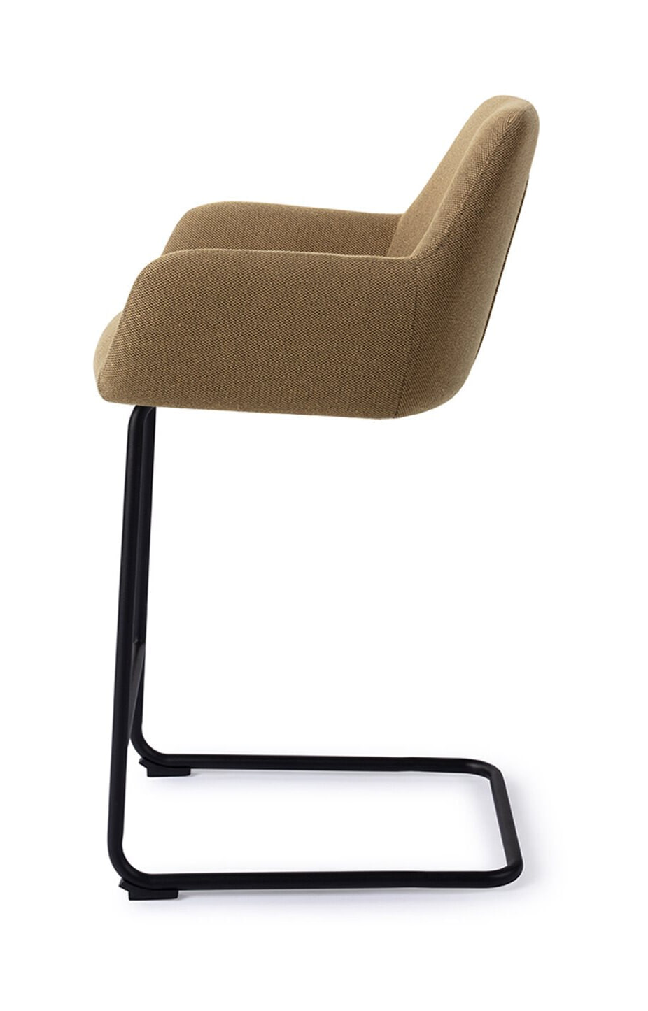 Jesper Home Barkruk 'Hiroo' Arch Black, kleur Willow (zithoogte 66cm)
