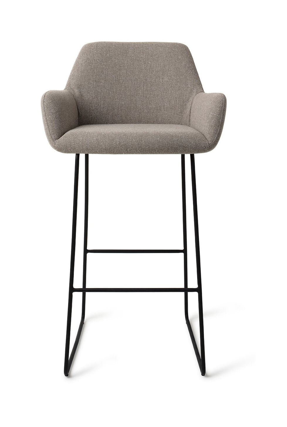 Jesper Home Barkruk 'Hiroo' Slide Black, kleur Foggy Fusion (zithoogte 75cm)