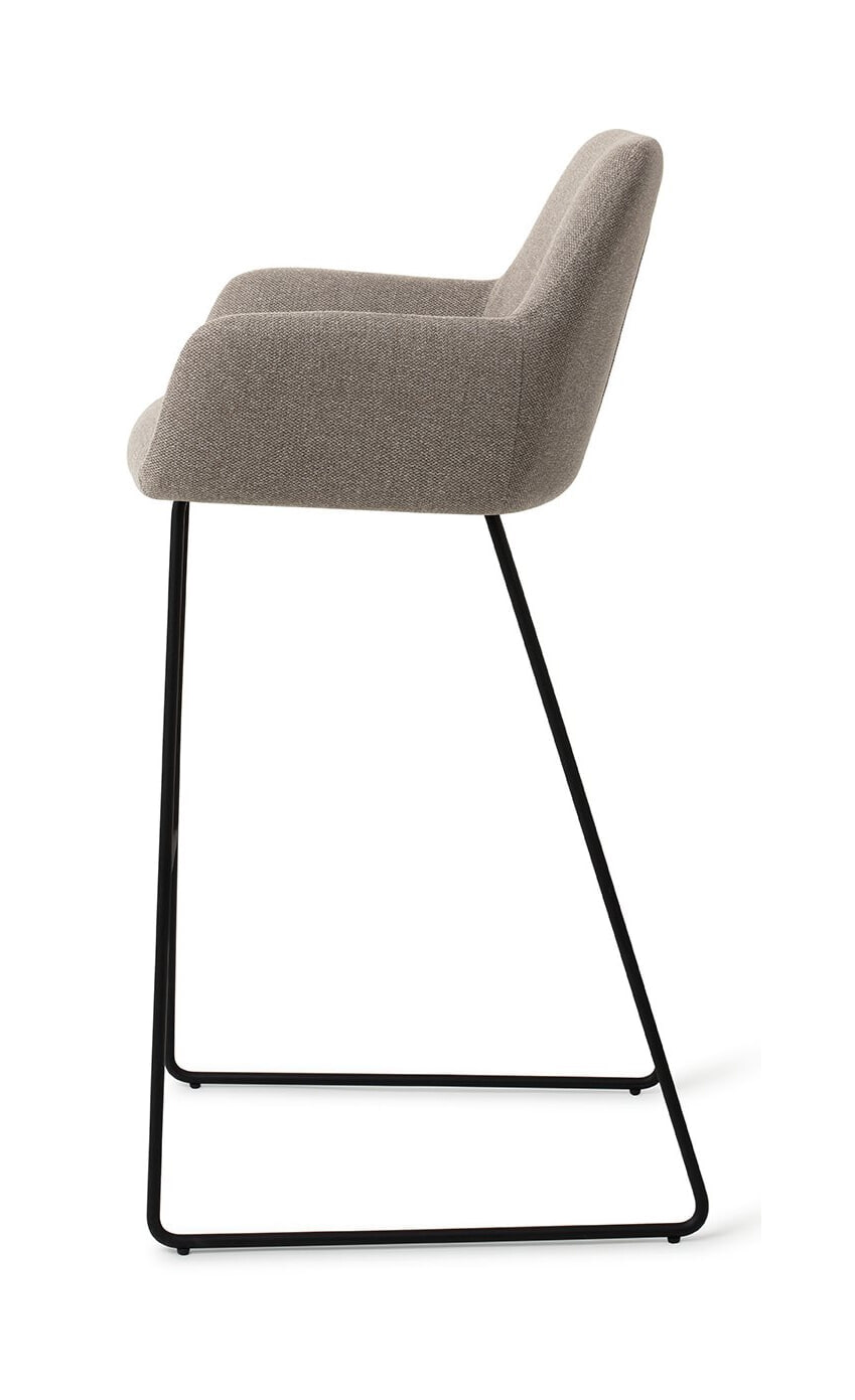 Jesper Home Barkruk 'Hiroo' Slide Black, kleur Foggy Fusion (zithoogte 75cm)