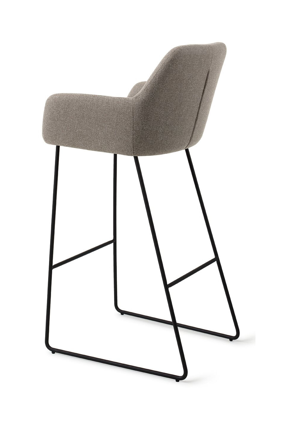 Jesper Home Barkruk 'Hiroo' Slide Black, kleur Foggy Fusion (zithoogte 75cm)