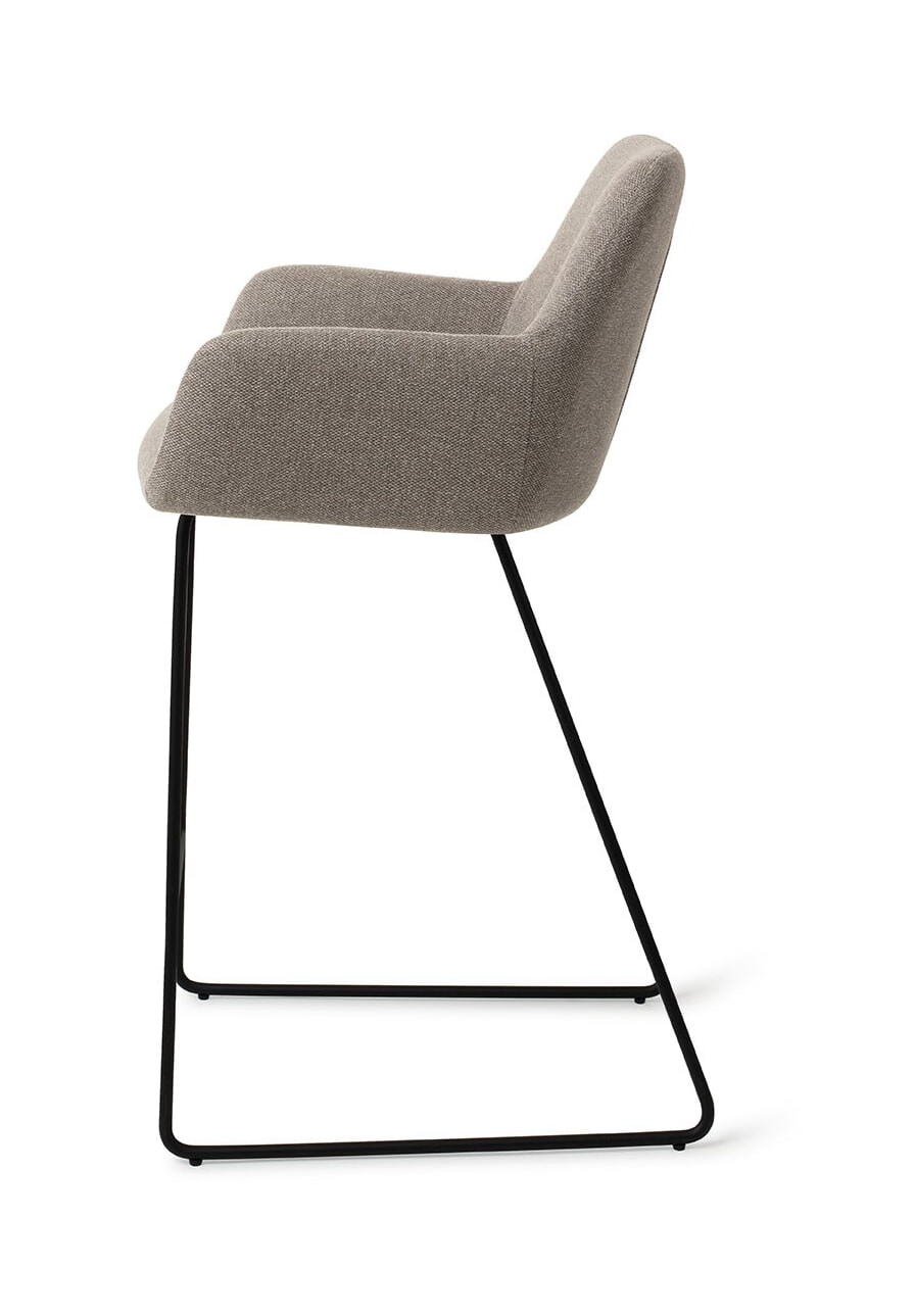 Jesper Home Barkruk 'Hiroo' Slide Black, kleur Foggy Fusion (zithoogte 65cm)