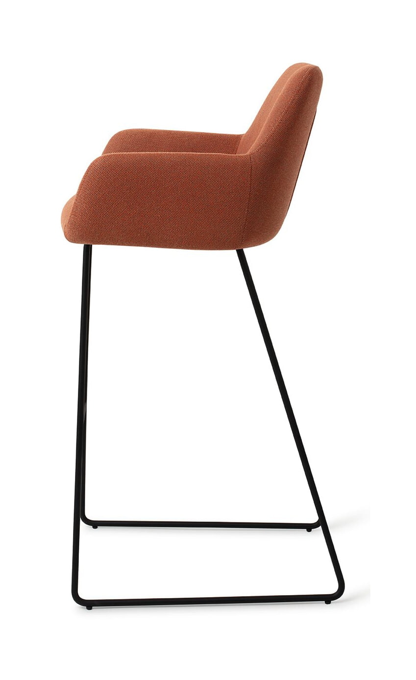Jesper Home Barkruk 'Hiroo' Slide Black, kleur Hearth Harmony (zithoogte 75cm)