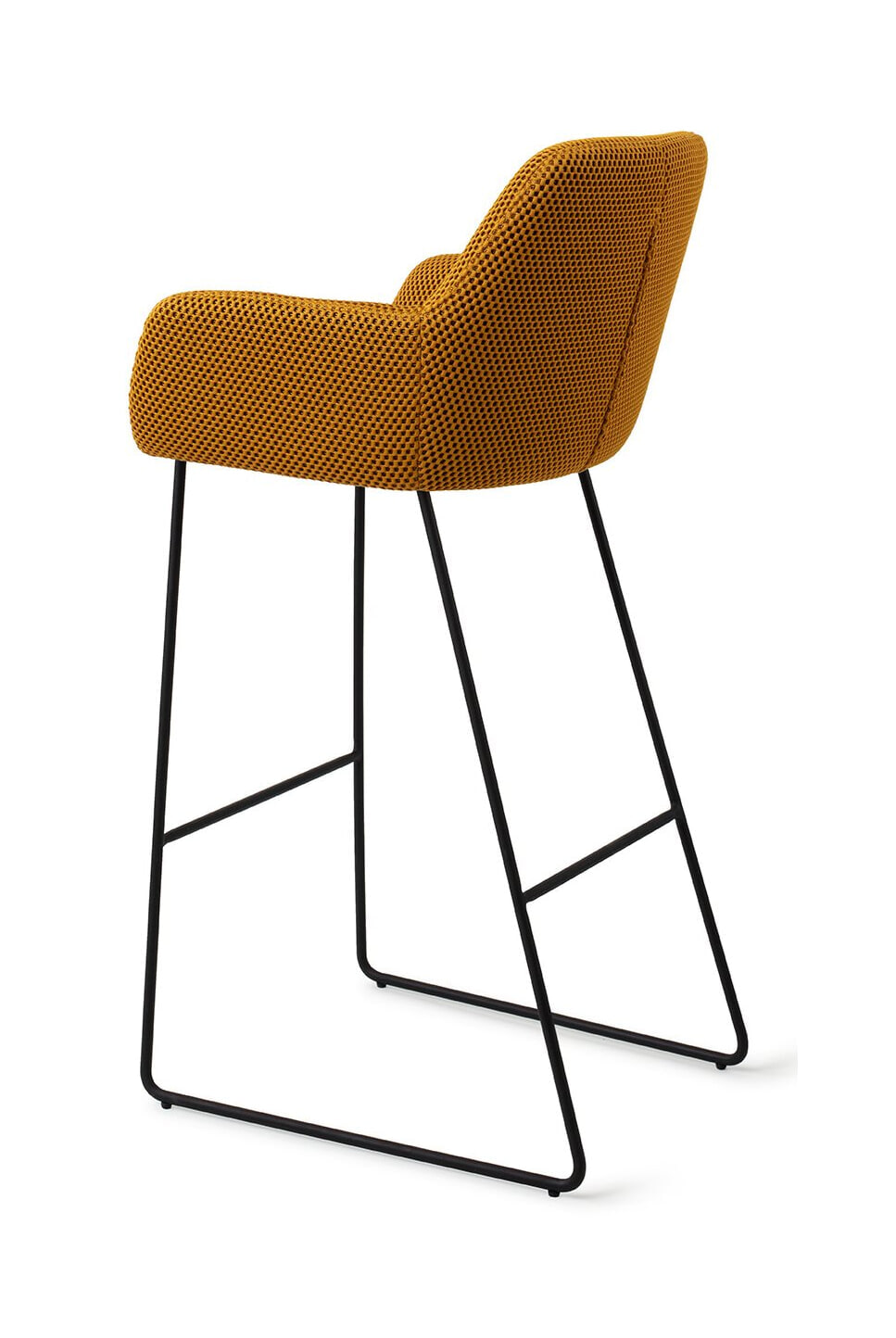 Jesper Home Barkruk 'Hiroo' Slide Black, kleur Groovy Garam (zithoogte 75cm)