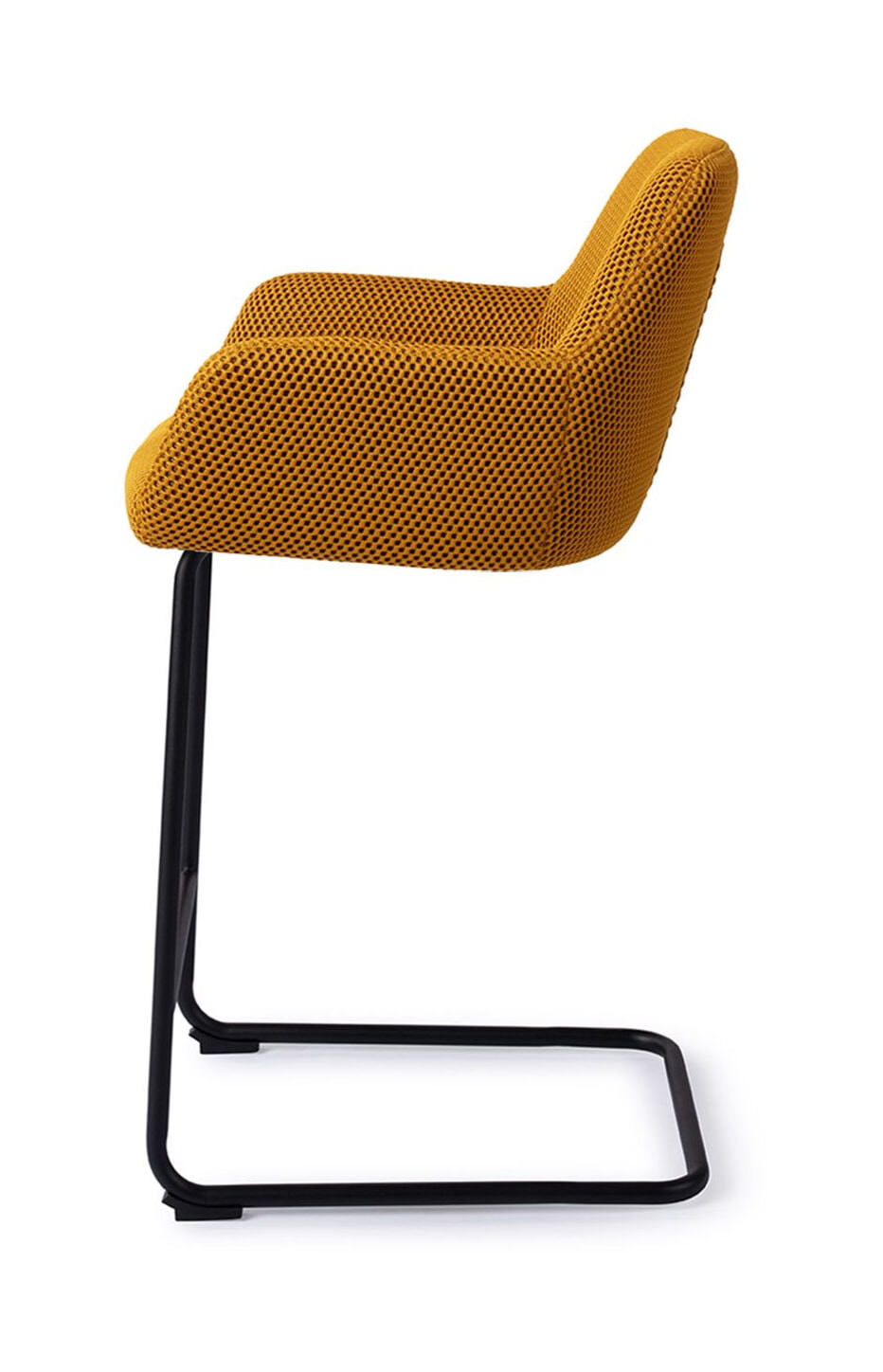 Jesper Home Barkruk 'Hiroo' Arch Black, kleur Groovy Garam (zithoogte 66cm)