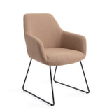 Jesper Home Eetkamerstoel 'Hiroo' Slide Black, kleur Whisper Wheat