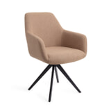 Jesper Home Eetkamerstoel 'Hiroo' Draaibaar, Turn Black, kleur Whisper Wheat