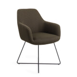 Jesper Home Eetkamerstoel 'Hiroo' Cross Black, kleur Jungle Jewel