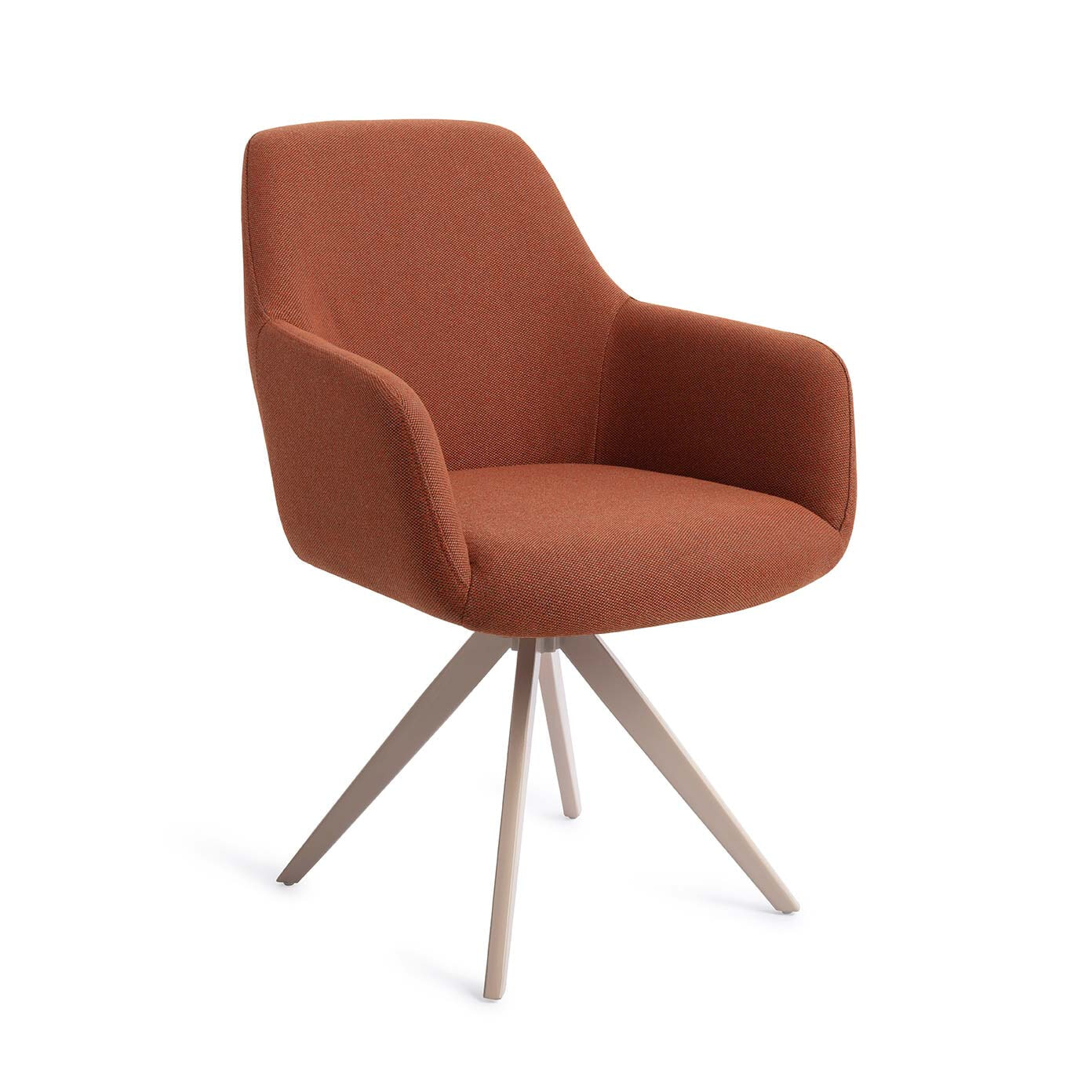 Jesper Home Draaibare Eetkamerstoel 'Hiroo' Turn Beige, kleur Hearth Harmony