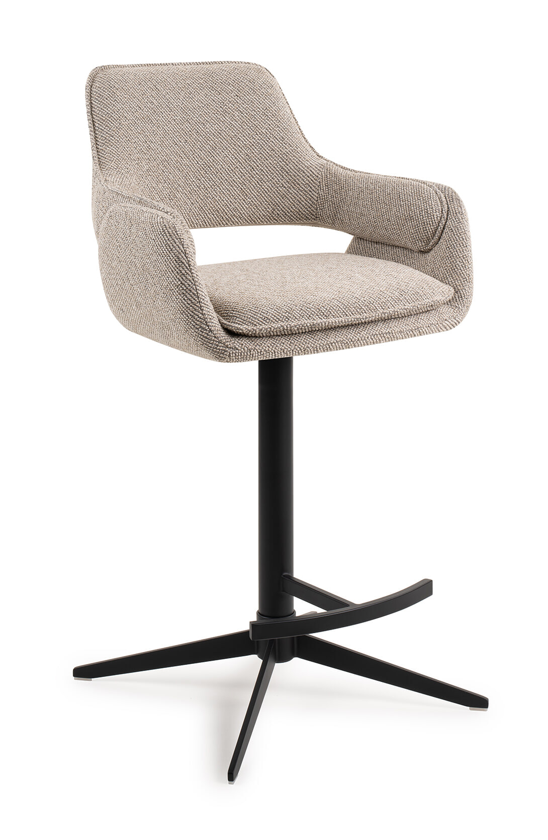 Jesper Home Draaibare Barkruk 'Oketo' kleur Beige Haze (zithoogte 65cm)