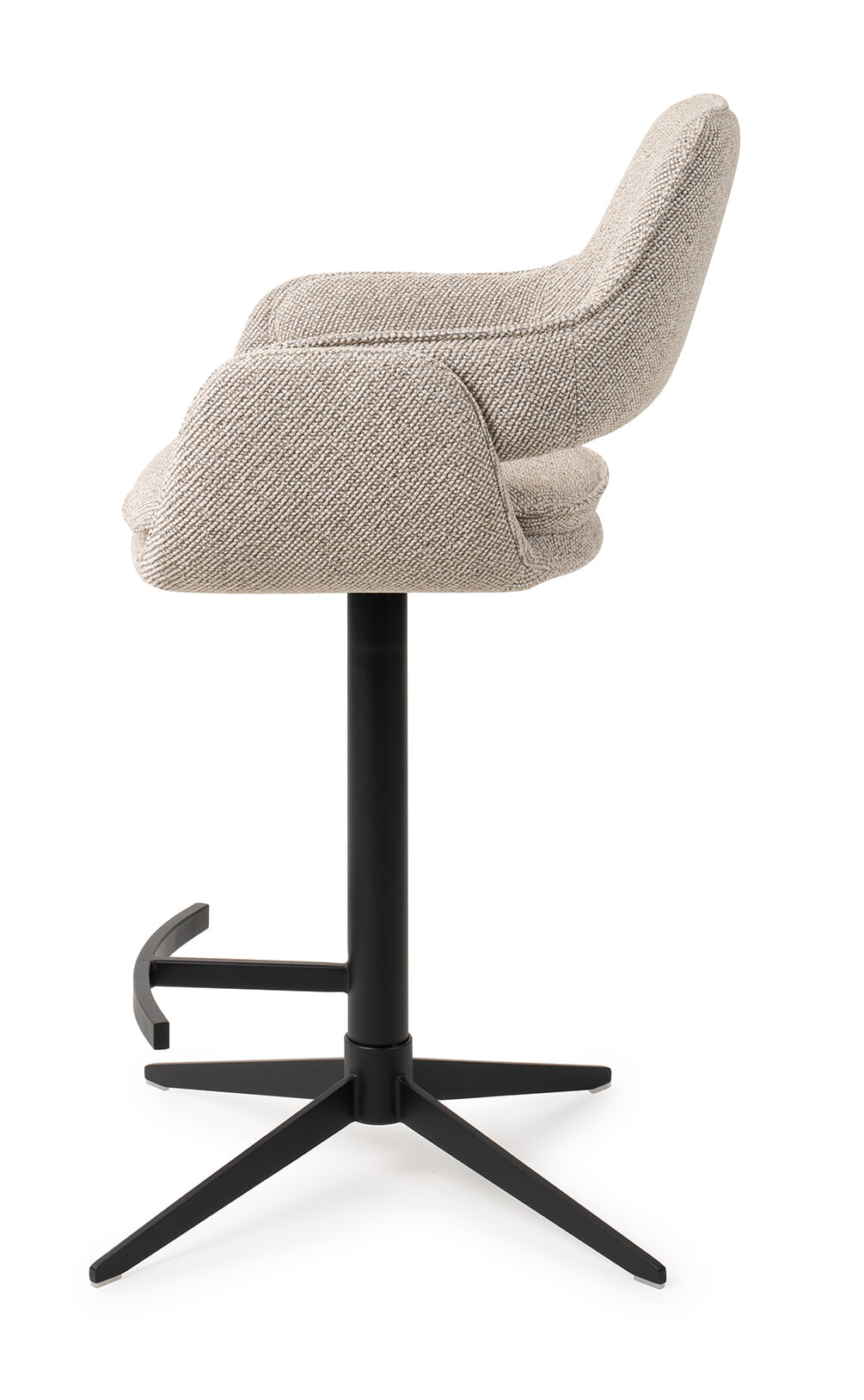 Jesper Home Draaibare Barkruk 'Oketo' kleur Beige Haze (zithoogte 65cm)