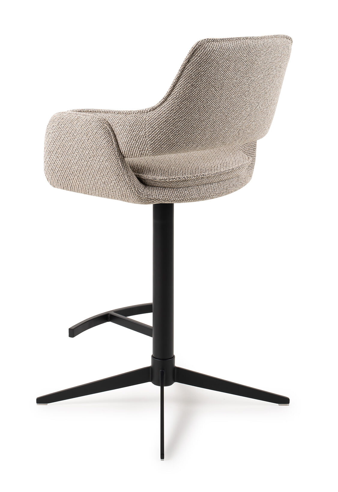 Jesper Home Draaibare Barkruk 'Oketo' kleur Beige Haze (zithoogte 65cm)