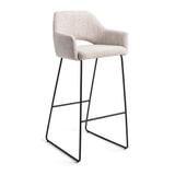 Jesper Home Barkruk 'Yanai' Slide Black, kleur Pigeon (zithoogte 75cm)