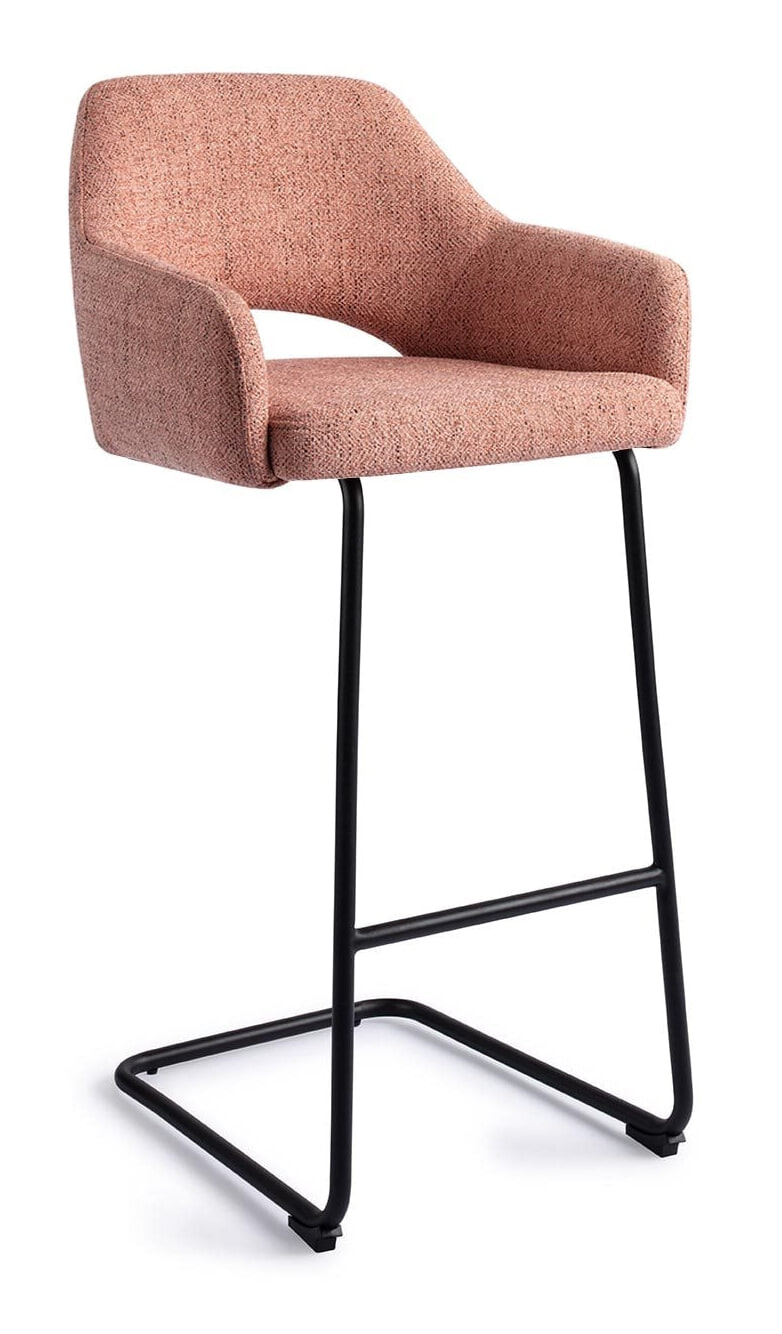 Jesper Home Barkruk Yanai Arch Black - Pink Punch (zithoogte 75cm)