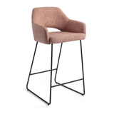 Jesper Home Barkruk 'Yanai' Slide Black, kleur Pink Punch (zithoogte 65cm)