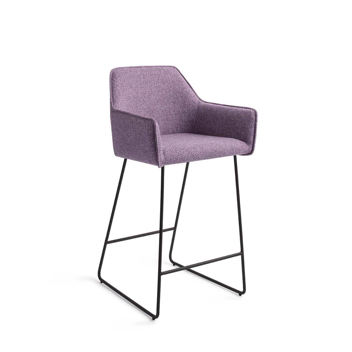 Jesper Home Barkruk Hofu Slide Black - Violet Daisy (zithoogte 65cm)
