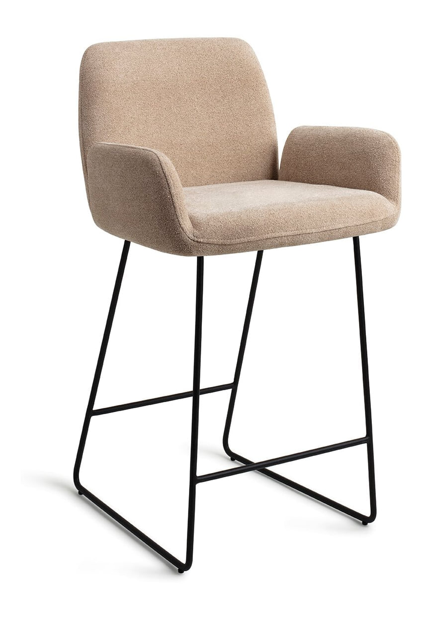 Jesper Home Barkruk 'Misaki' Slide Black (zithoogte 65cm)