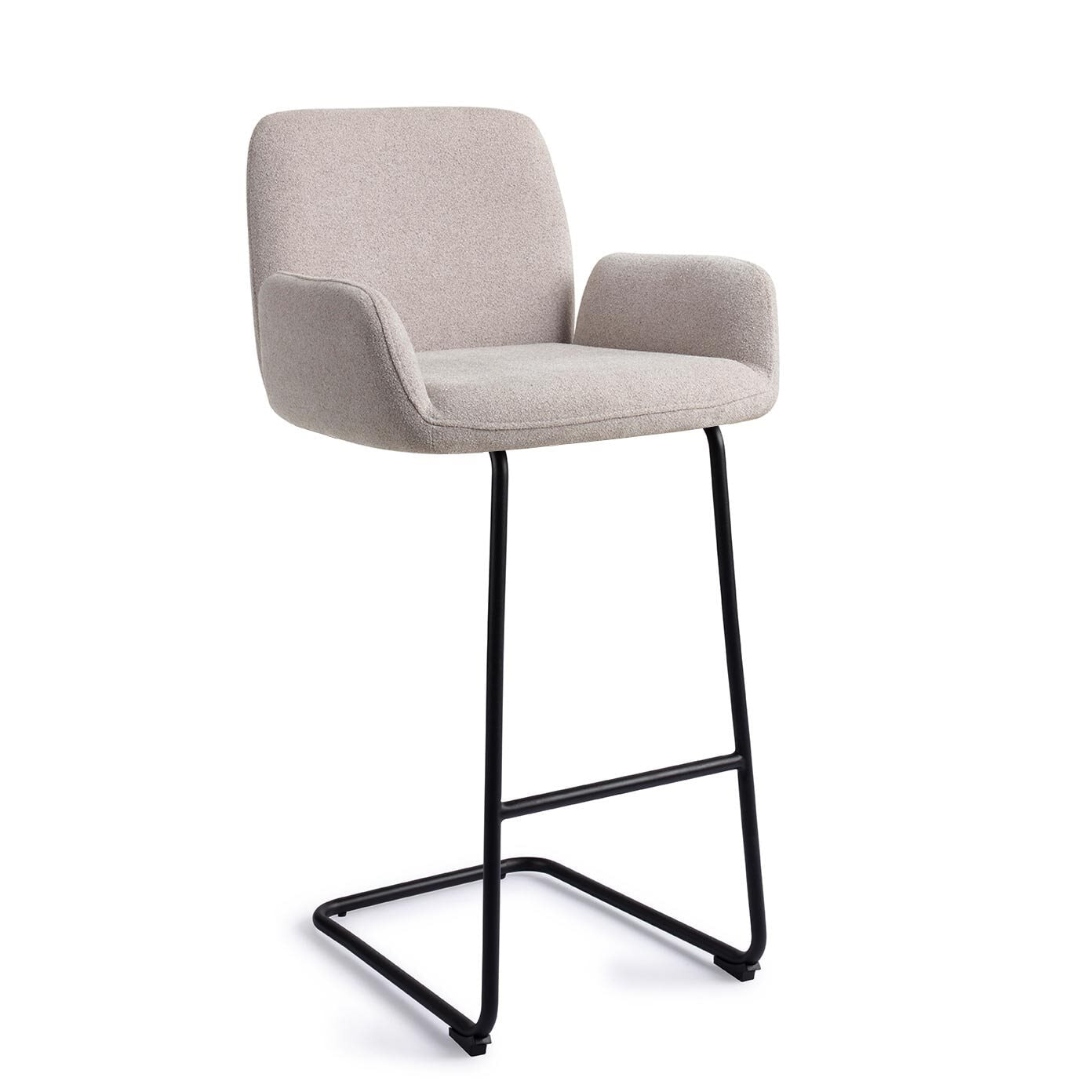 Jesper Home Barkruk Misaki Arch Black - Pretty Plaster (zithoogte 76cm)