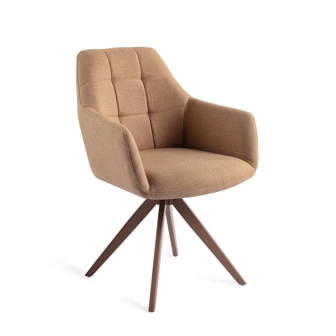 Jesper Home Draaibare Eetkamerstoel 'Noto' Turn Brown, kleur Toasted Toffee