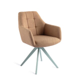 Jesper Home Draaibare Eetkamerstoel 'Noto' Turn Mint, kleur Toasted Toffee