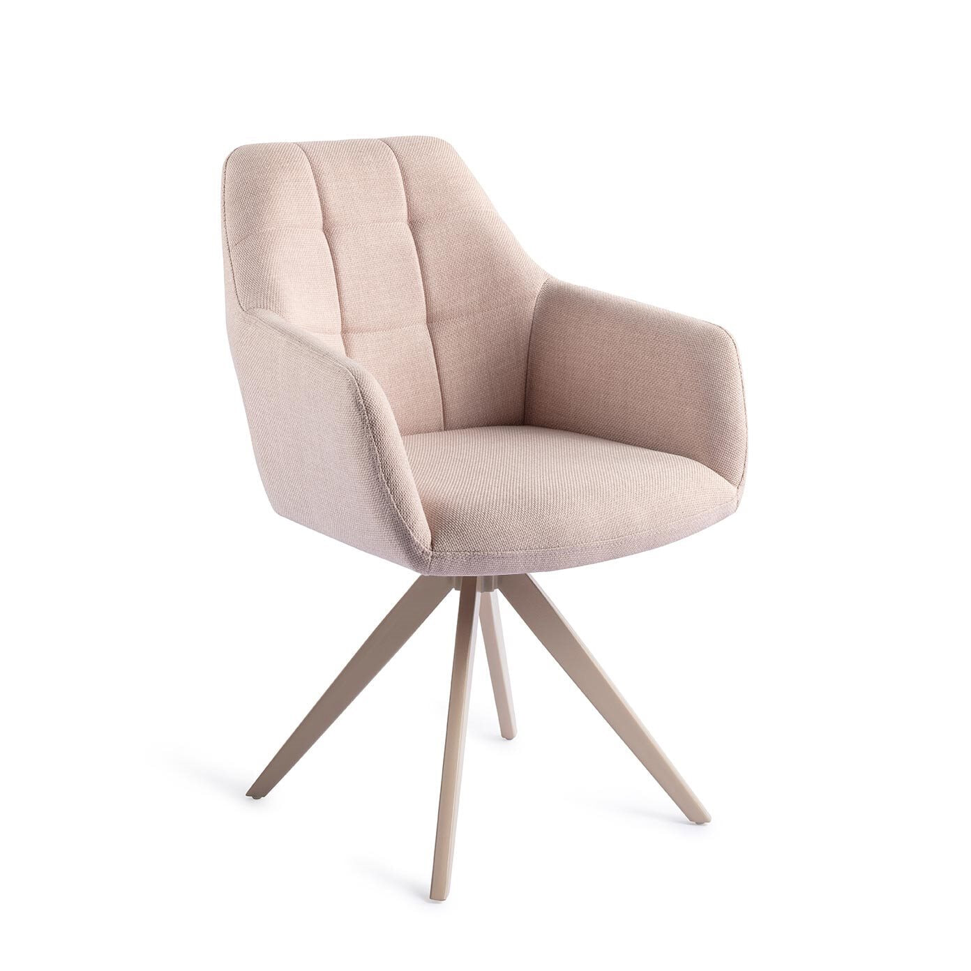 Jesper Home Draaibare Eetkamerstoel 'Noto' Turn Beige, kleur Petal Pink