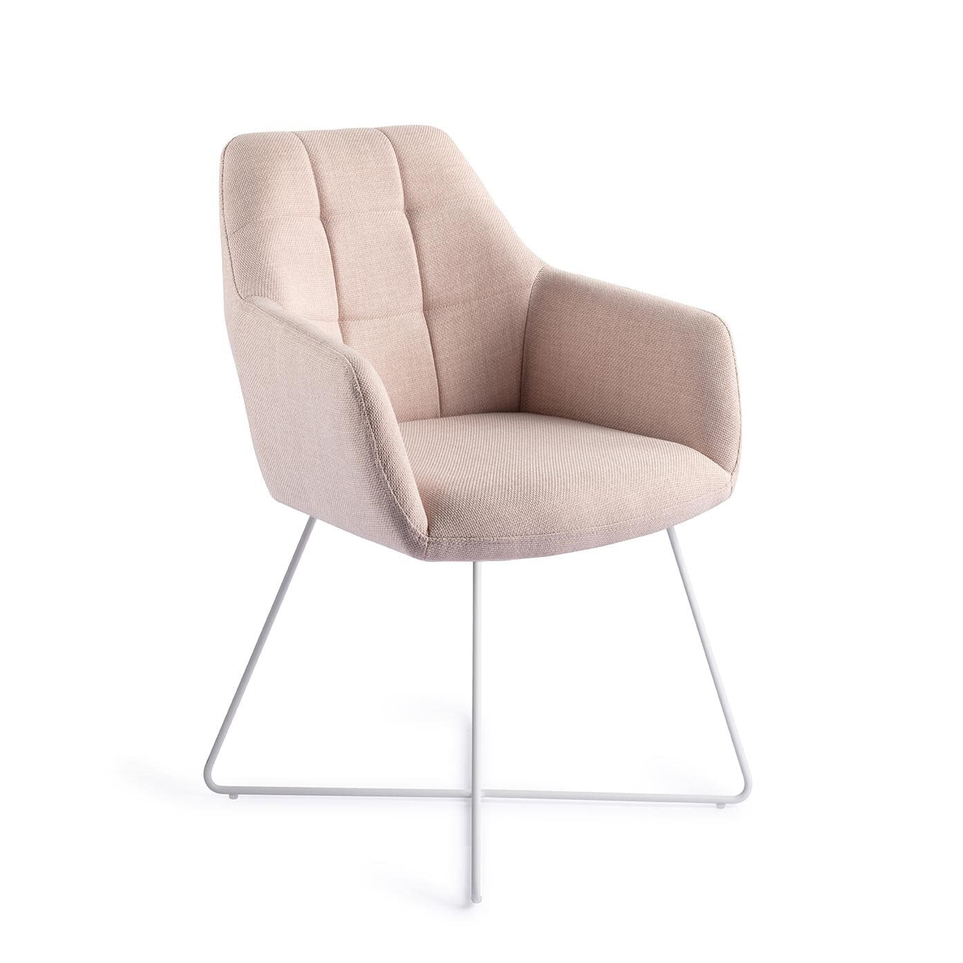 Jesper Home Eetkamerstoel 'Noto' Cross White, kleur Petal Pink