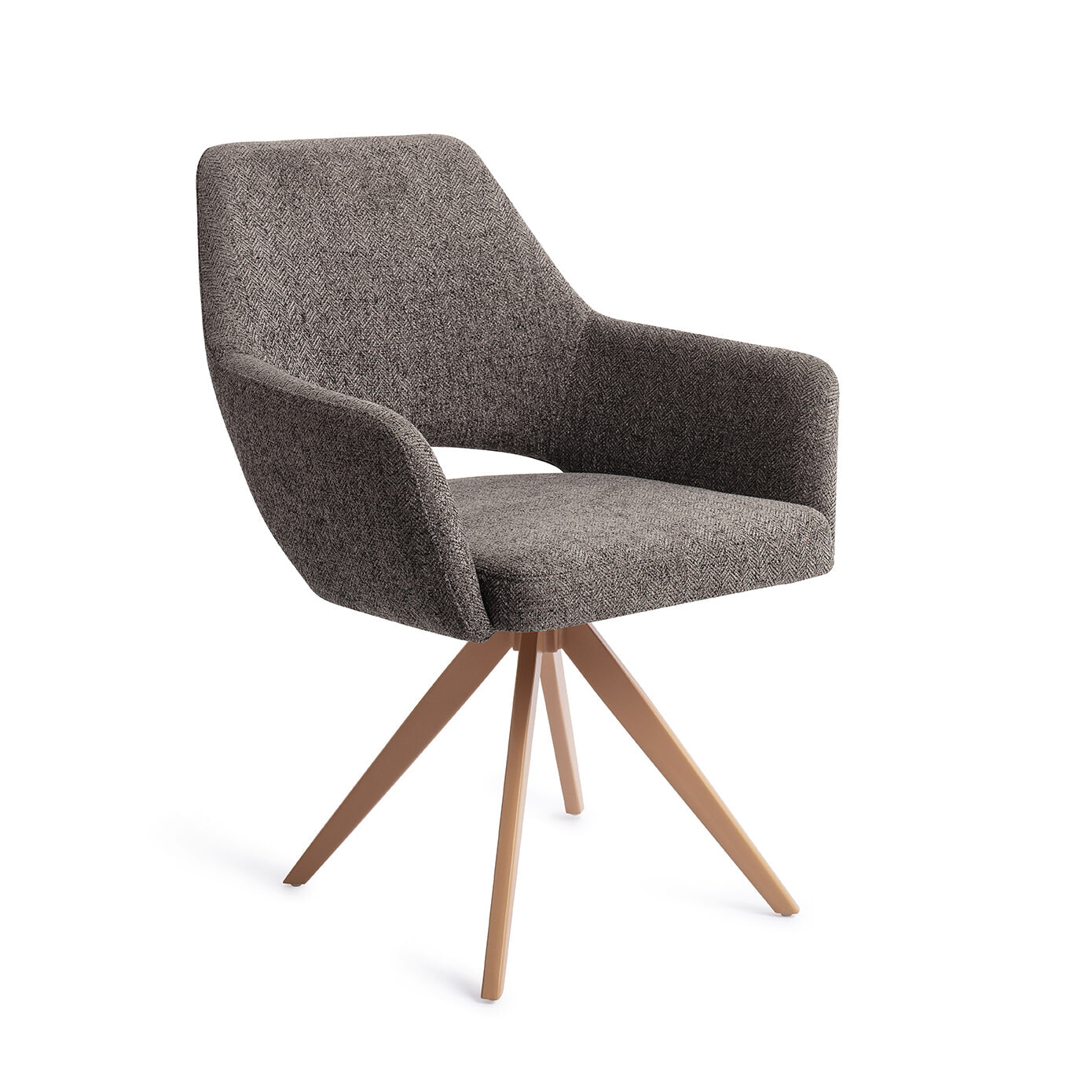 Jesper Home Draaibare Eetkamerstoel Yanai Turn Peach - Amazing Grey