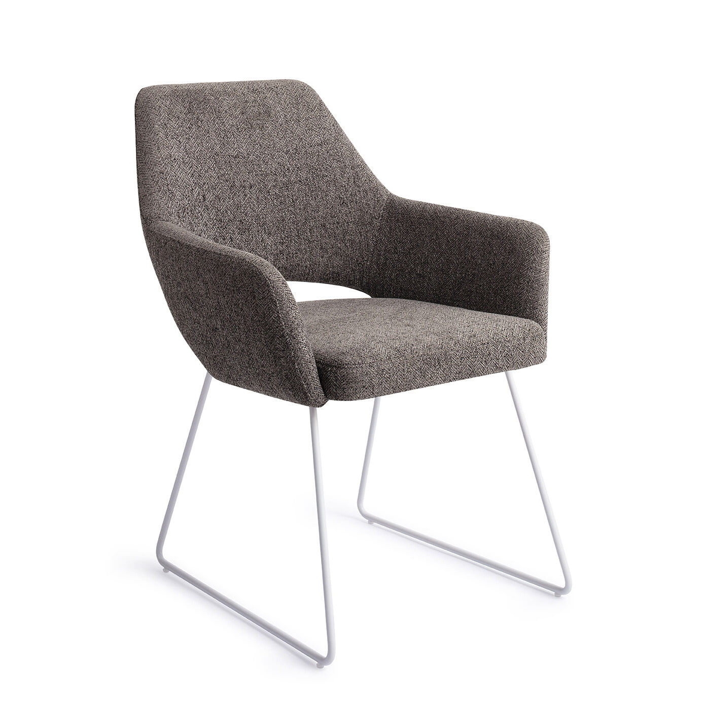 Jesper Home Eetkamerstoel Yanai Slide White - Amazing Grey