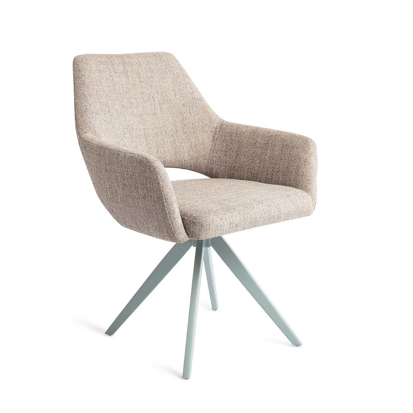 Jesper Home Draaibare Eetkamerstoel Yanai Turn Mint - Biscuit Beach