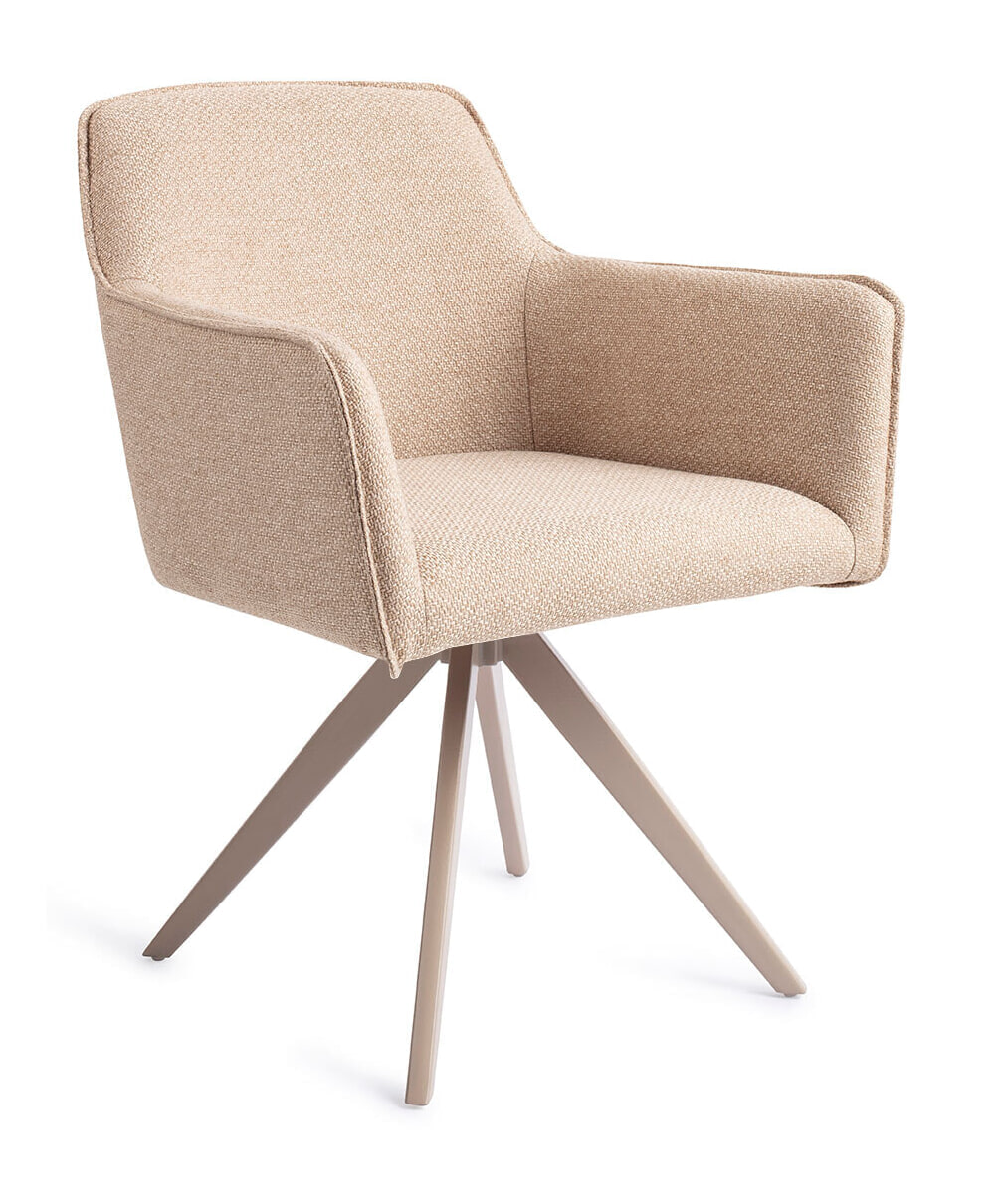 Jesper Home Draaibare Eetkamerstoel 'Hofu' Turn Beige