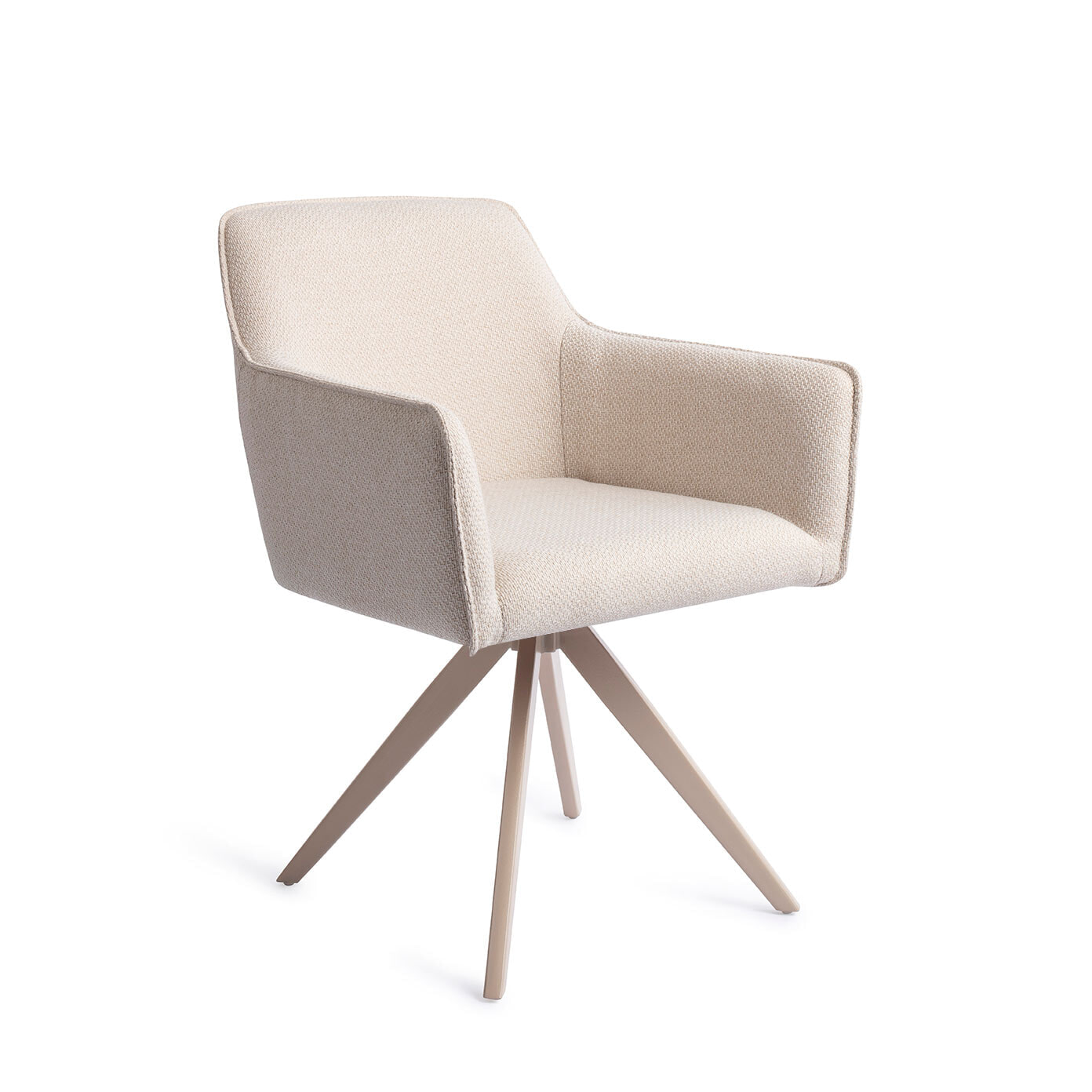Jesper Home Draaibare Eetkamerstoel 'Hofu' Turn Beige, kleur Enoki