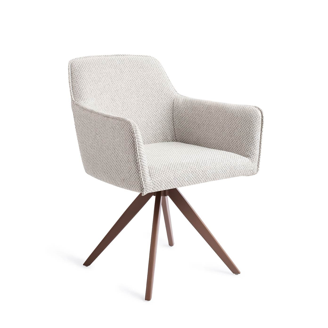 Jesper Home Draaibare Eetkamerstoel Hofu Turn Brown - Checkers Charm