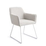 Jesper Home Eetkamerstoel 'Hofu' Slide White, kleur Checkers Charm