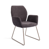 Jesper Home Eetkamerstoel 'Misaki' Slide Rose, kleur Almost Black