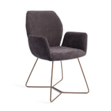 Jesper Home Eetkamerstoel 'Misaki' Beehive Rose, kleur Almost Black