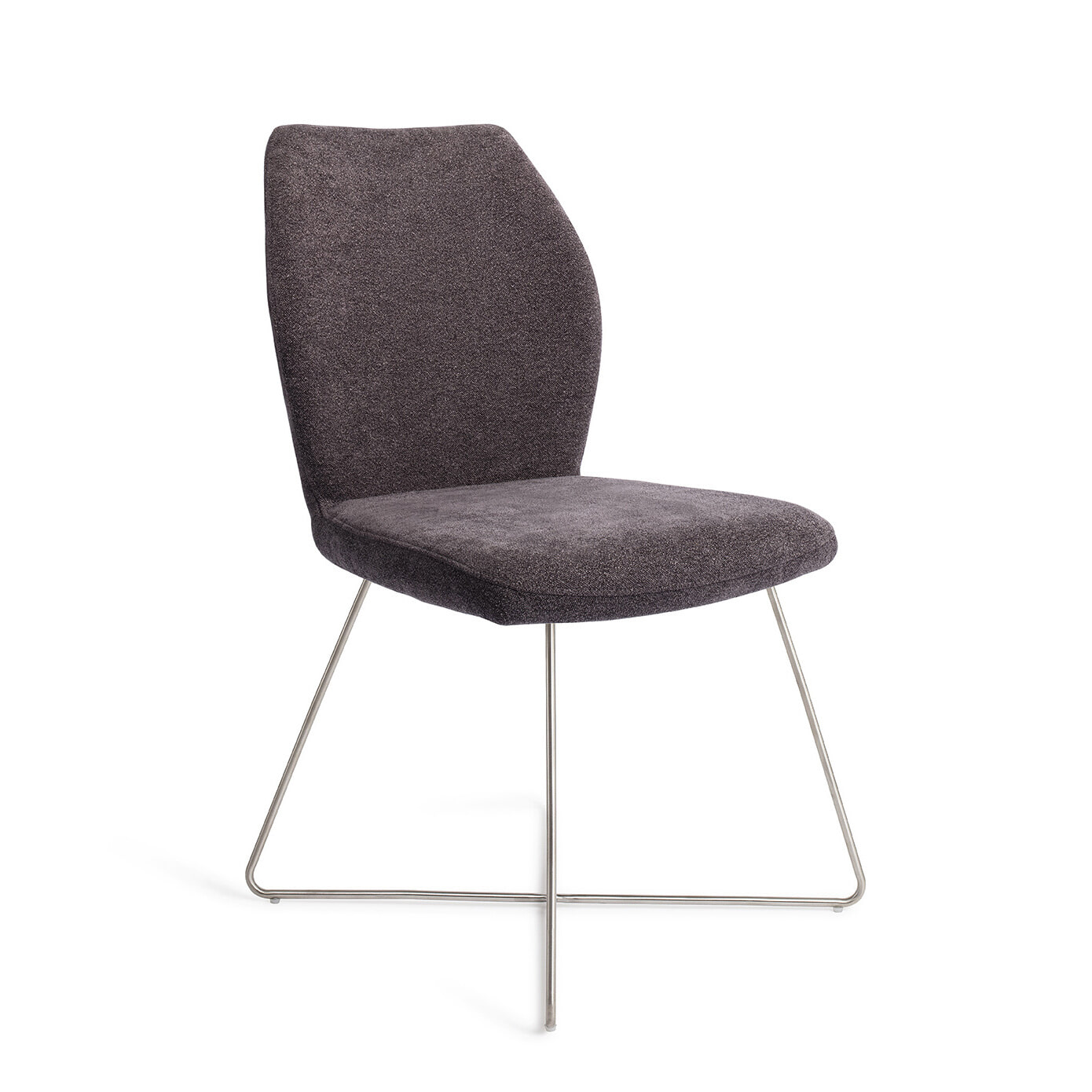 Jesper Home Eetkamerstoel Ikata Cross Steel - Almost Black