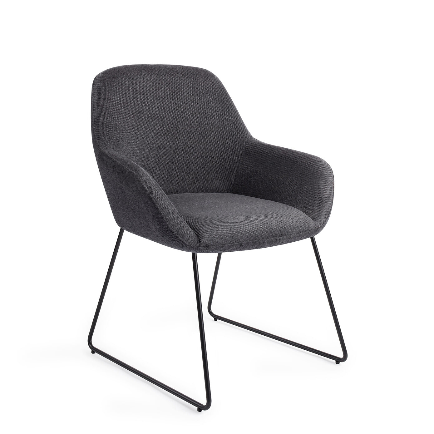 Jesper Home Eetkamerstoel Kushi Slide Black - Black-Out