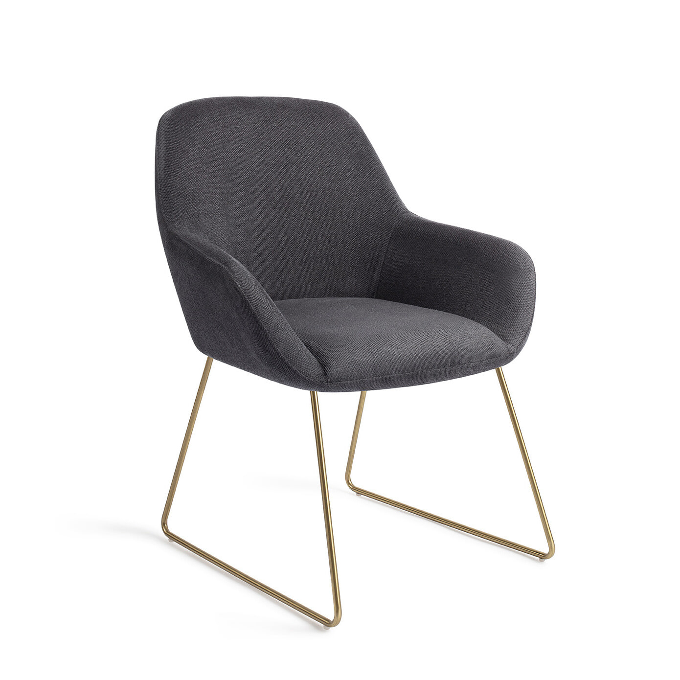 Jesper Home Eetkamerstoel Kushi Slide Gold - Black-Out