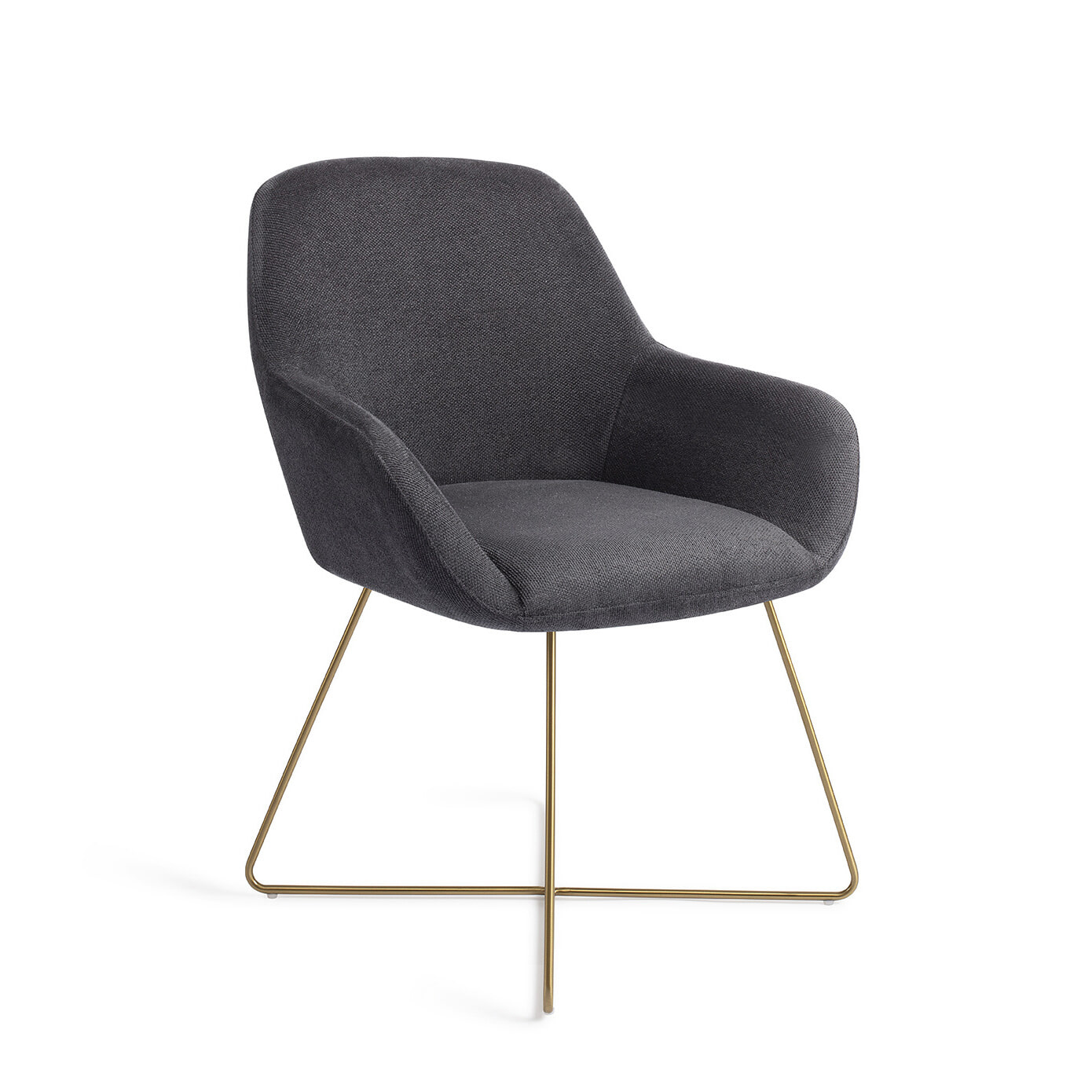 Jesper Home Eetkamerstoel Kushi Cross Gold - Black-Out