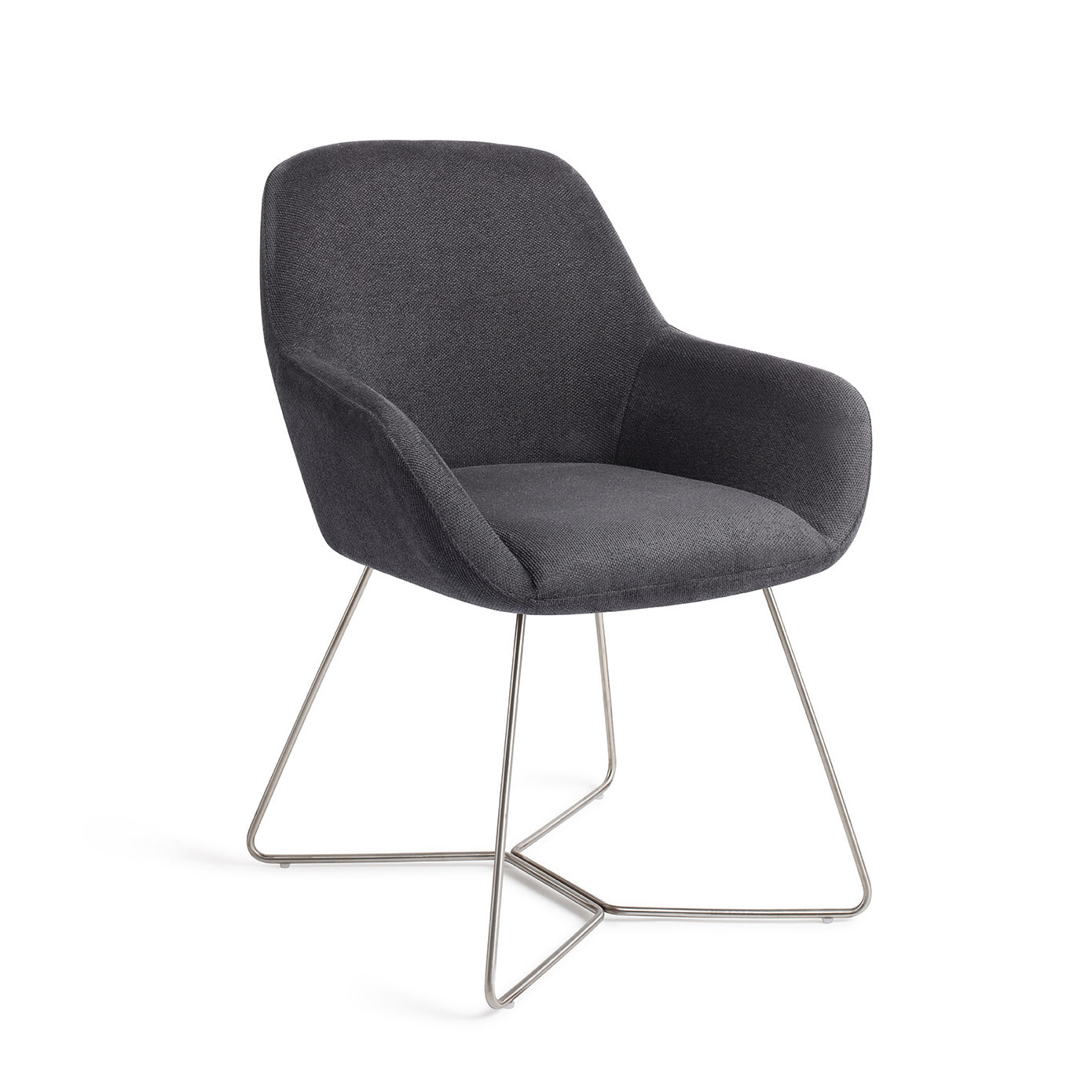 Jesper Home Eetkamerstoel Kushi Beehive Steel - Black-Out