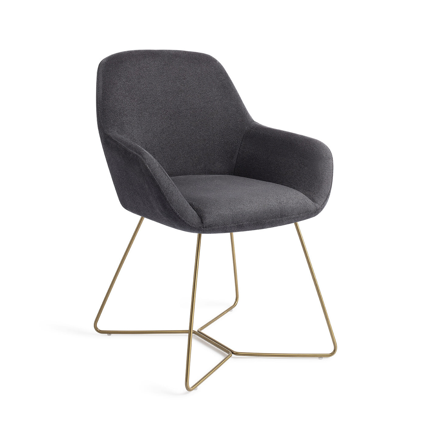 Jesper Home Eetkamerstoel Kushi Beehive Gold - Black-Out