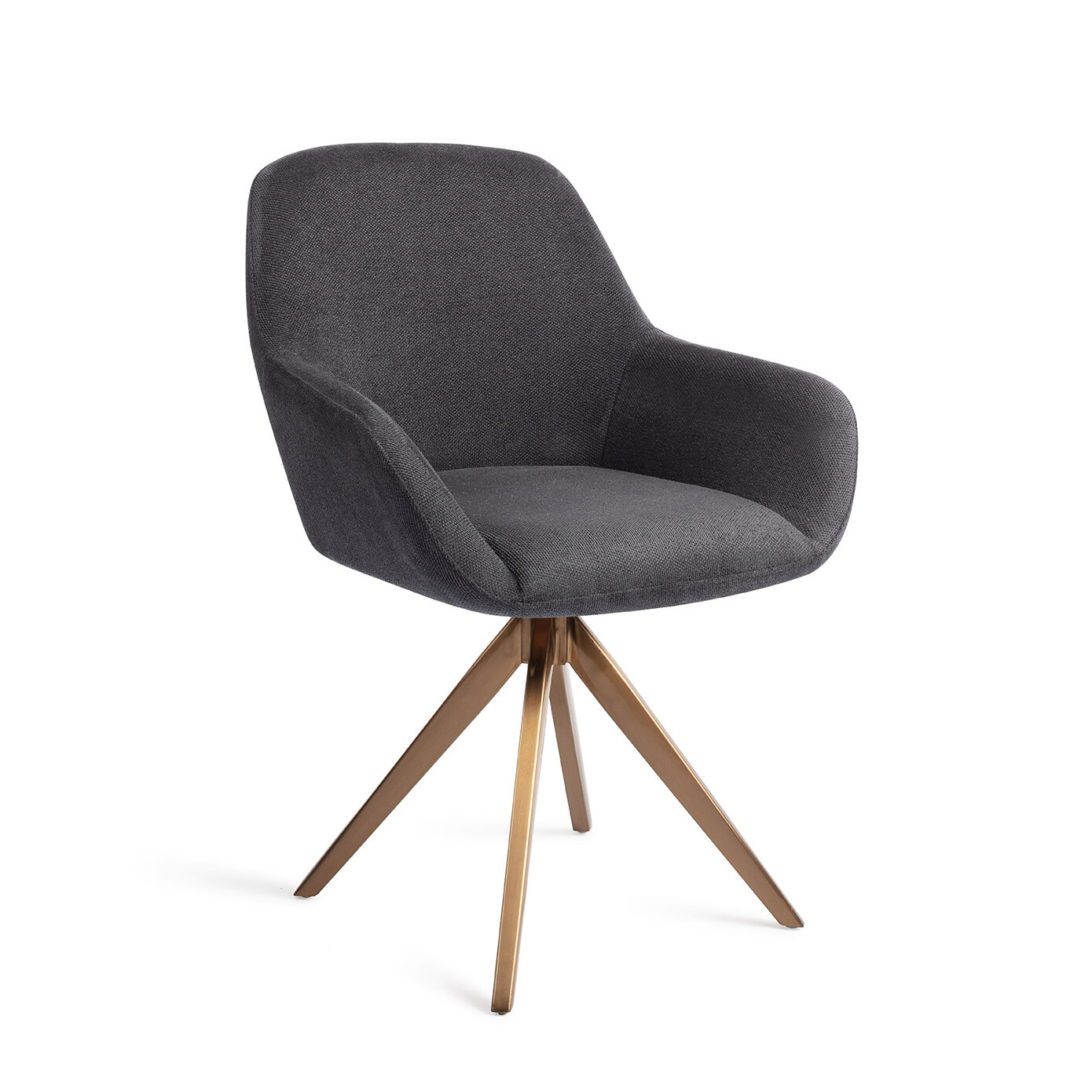 Jesper Home Eetkamerstoel Kushi Turn Rose - Black-Out