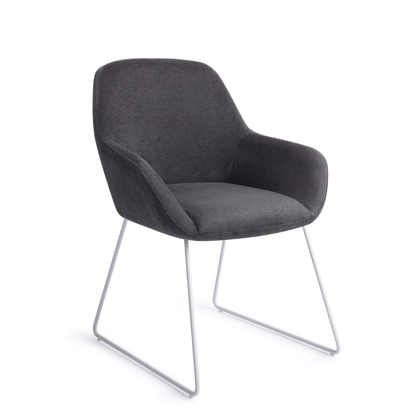 Jesper Home Eetkamerstoel Kushi Slide White - Black-Out